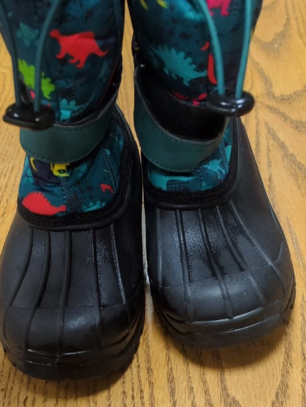 Kids Waterproof Winter Snow Boots in Teal Multi